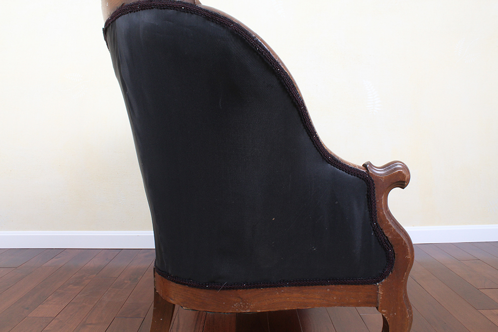 Antique Victorian Settee with Woven Horse Hair Upholstery