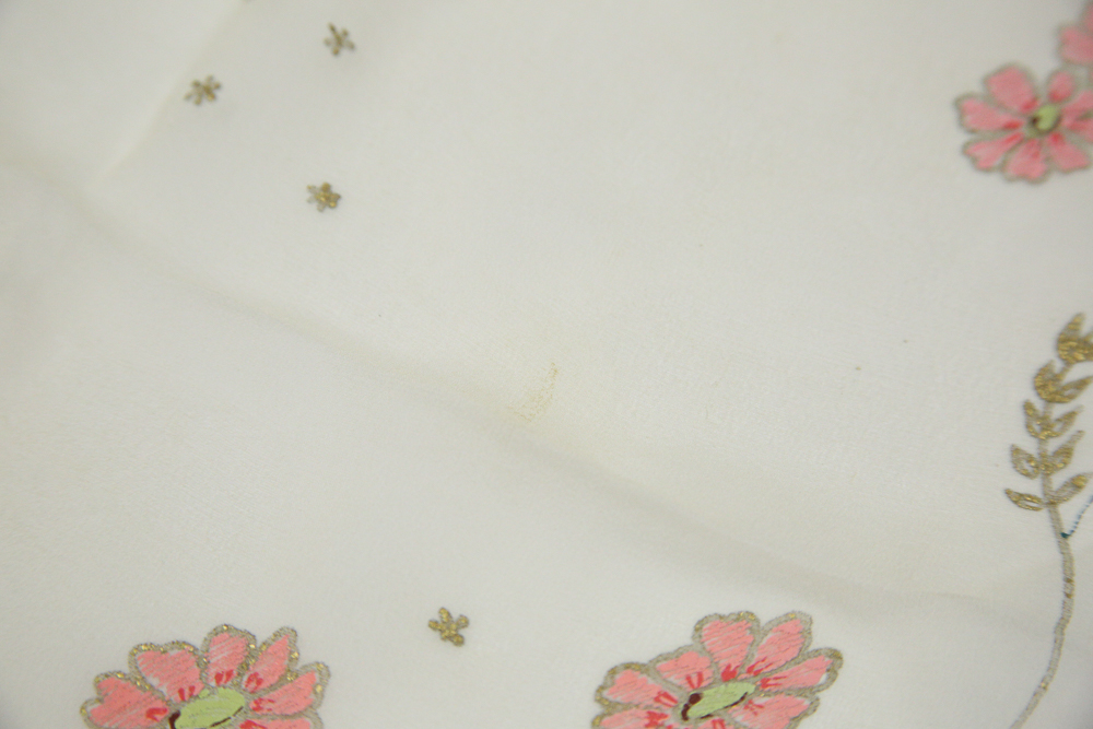 Vintage Hand Painted Gossamer Scarf