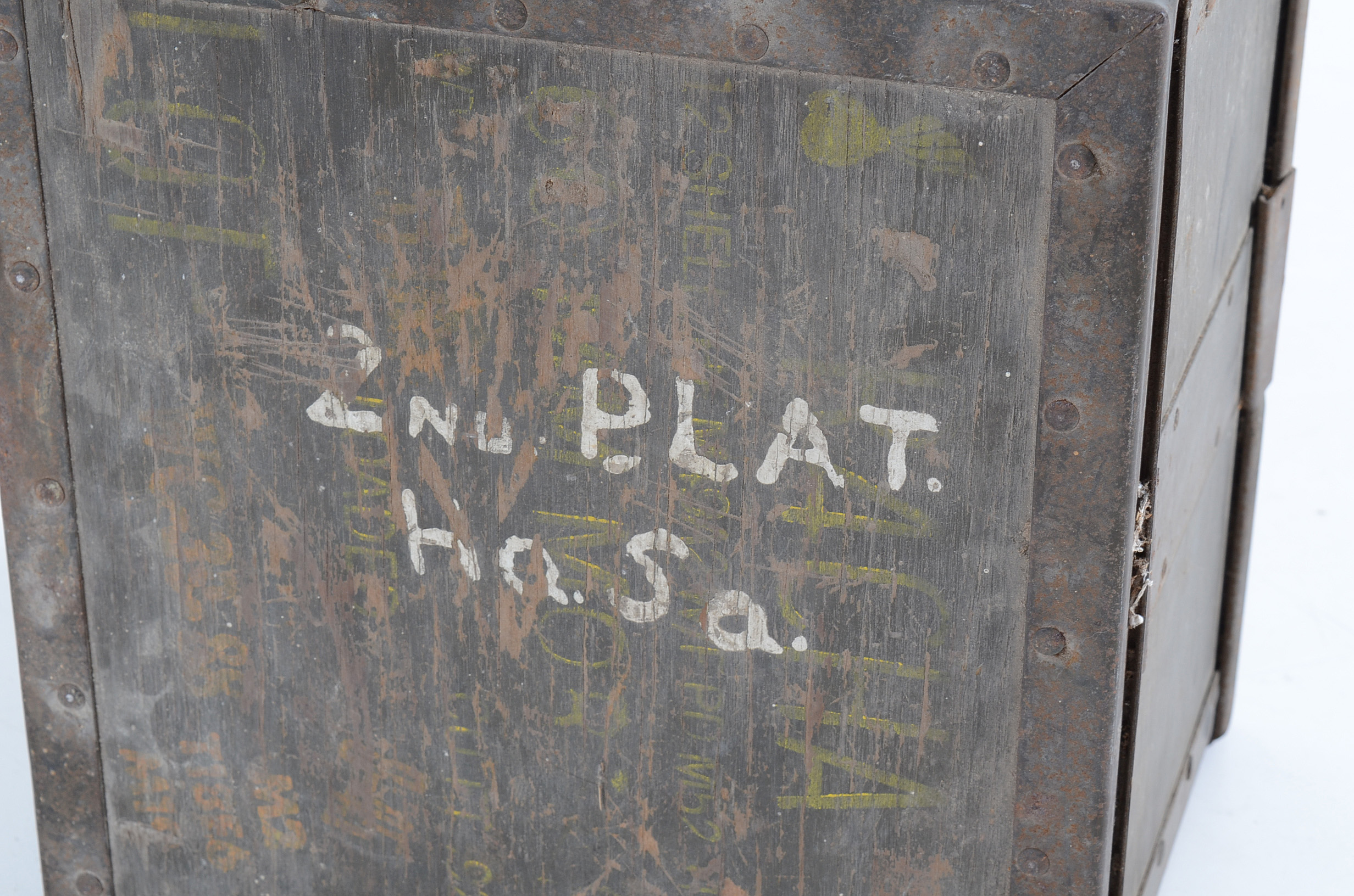 Mid-Century Military Ammunition Crate With Lid