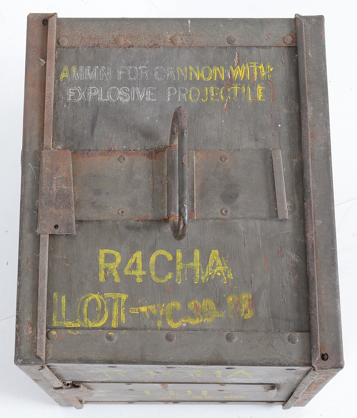 Mid-Century Military Ammunition Crate With Lid