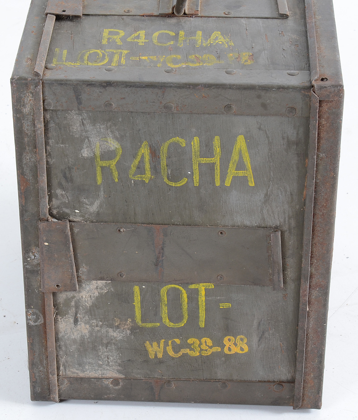 Mid-Century Military Ammunition Crate With Lid