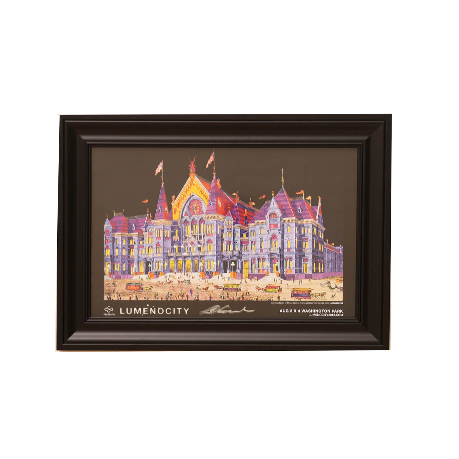 Andrew VanSickle "Opening Night of Music Hall 1878/Lumenocity" Signed Limited Edition Poster