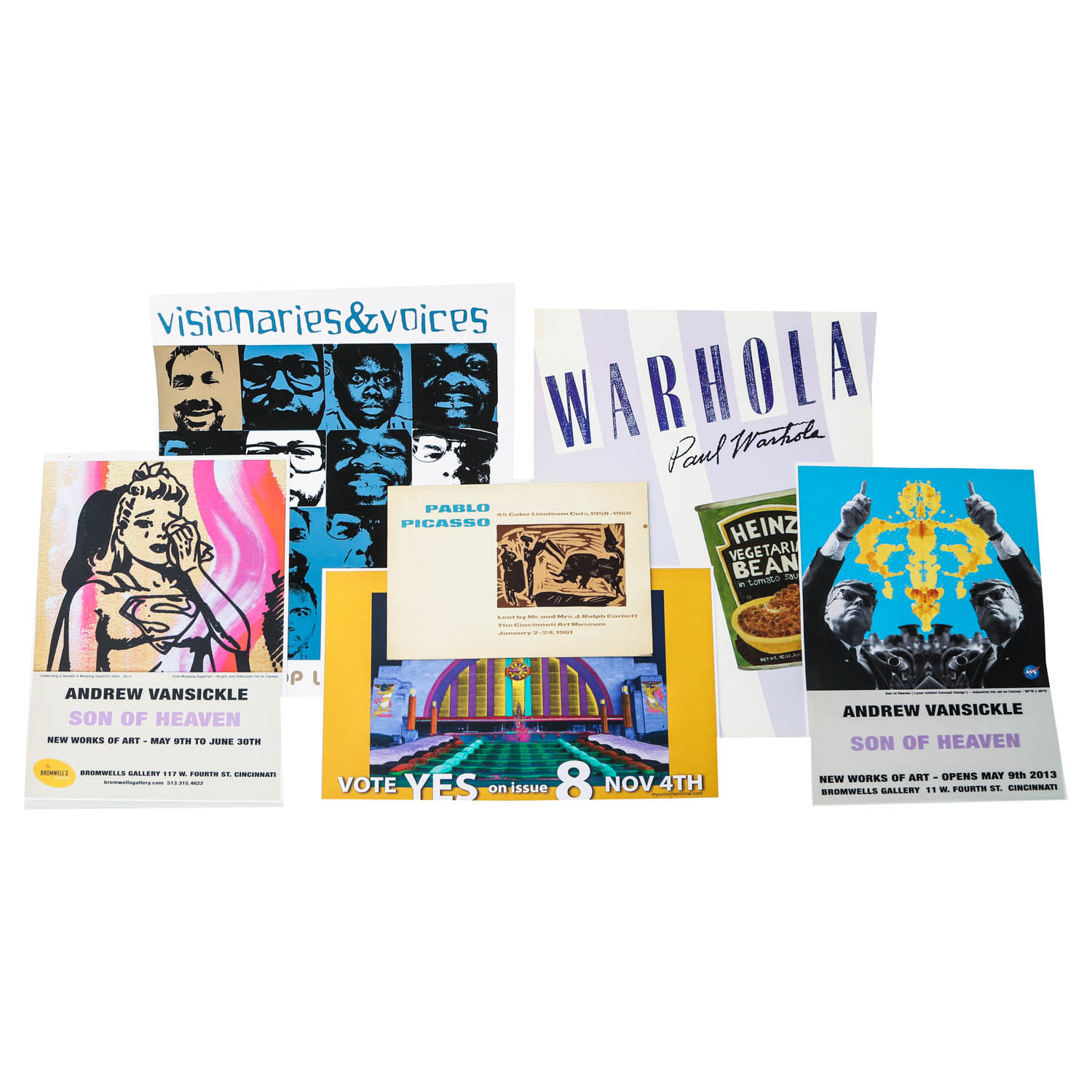 Large Collection of Signed Exhibition Posters Including Paul Warhola