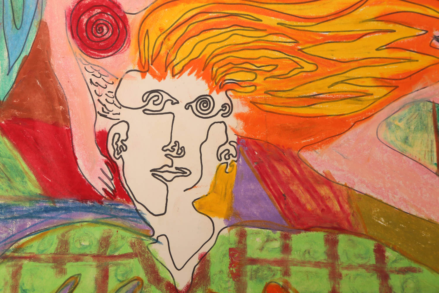 Andrew VanSickle "Guardian Angel Check Cashing" Signed Pastel Drawing