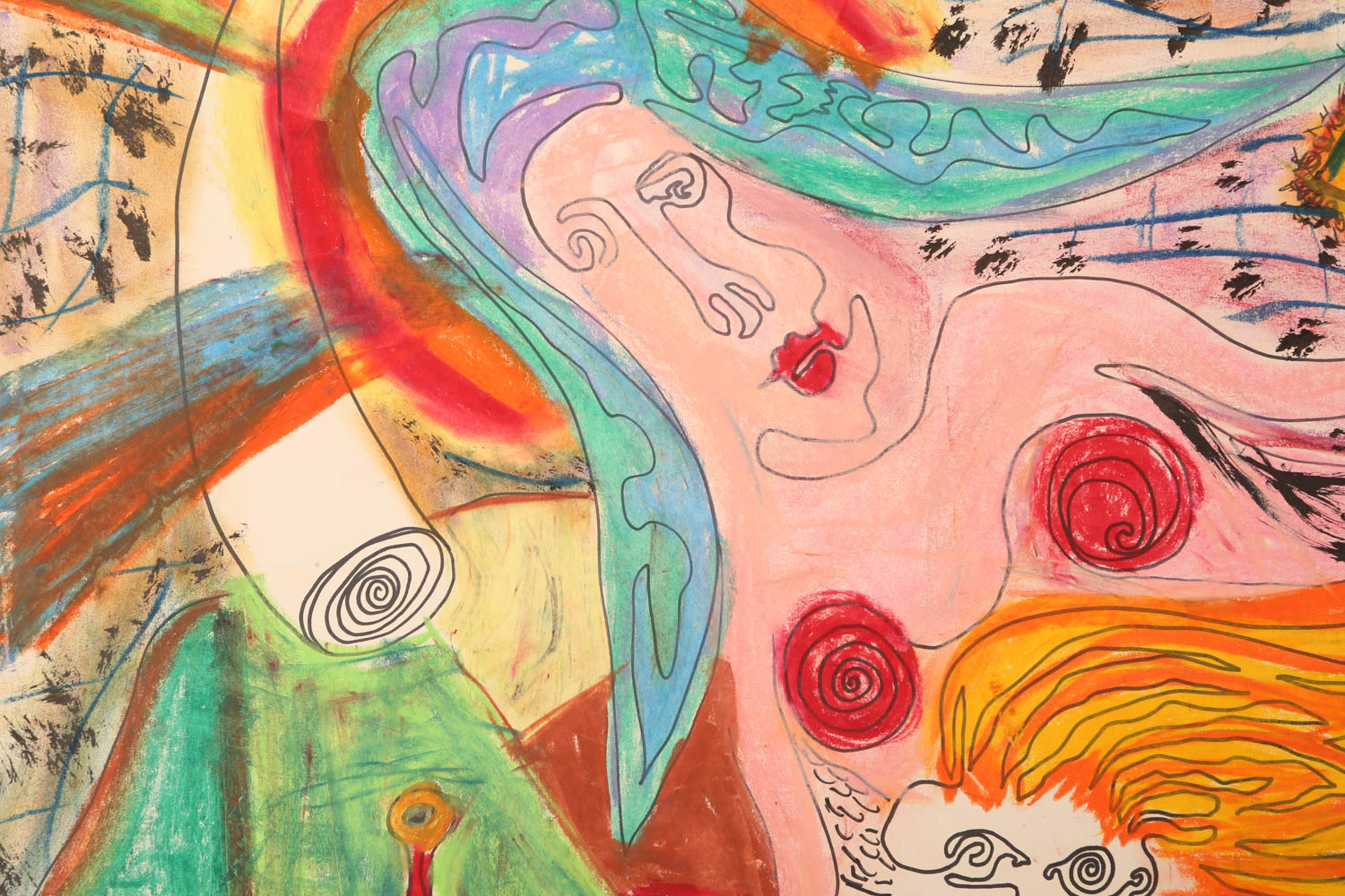 Andrew VanSickle "Guardian Angel Check Cashing" Signed Pastel Drawing