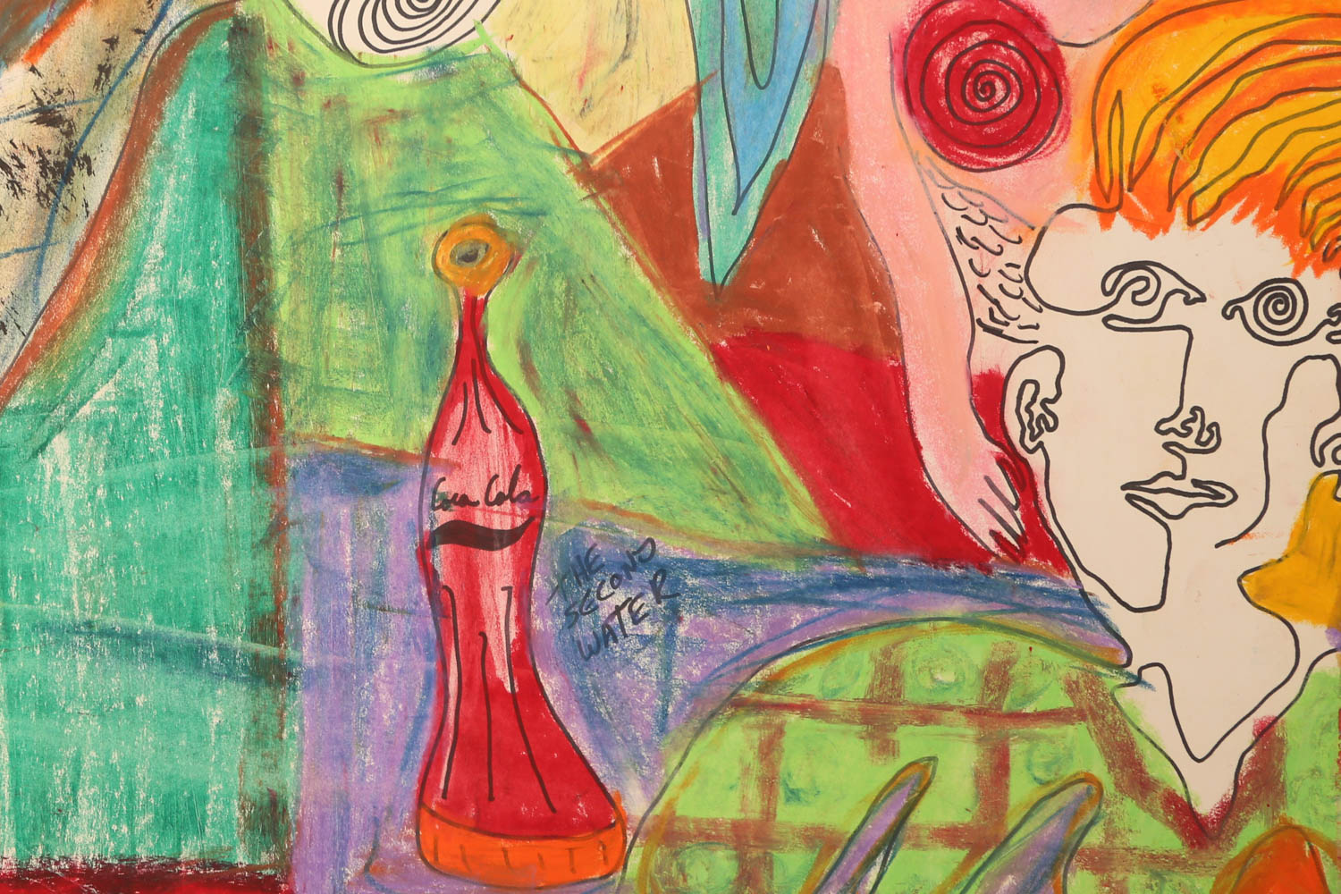 Andrew VanSickle "Guardian Angel Check Cashing" Signed Pastel Drawing