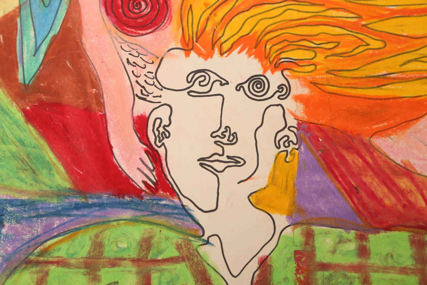 Andrew VanSickle "Guardian Angel Check Cashing" Signed Pastel Drawing