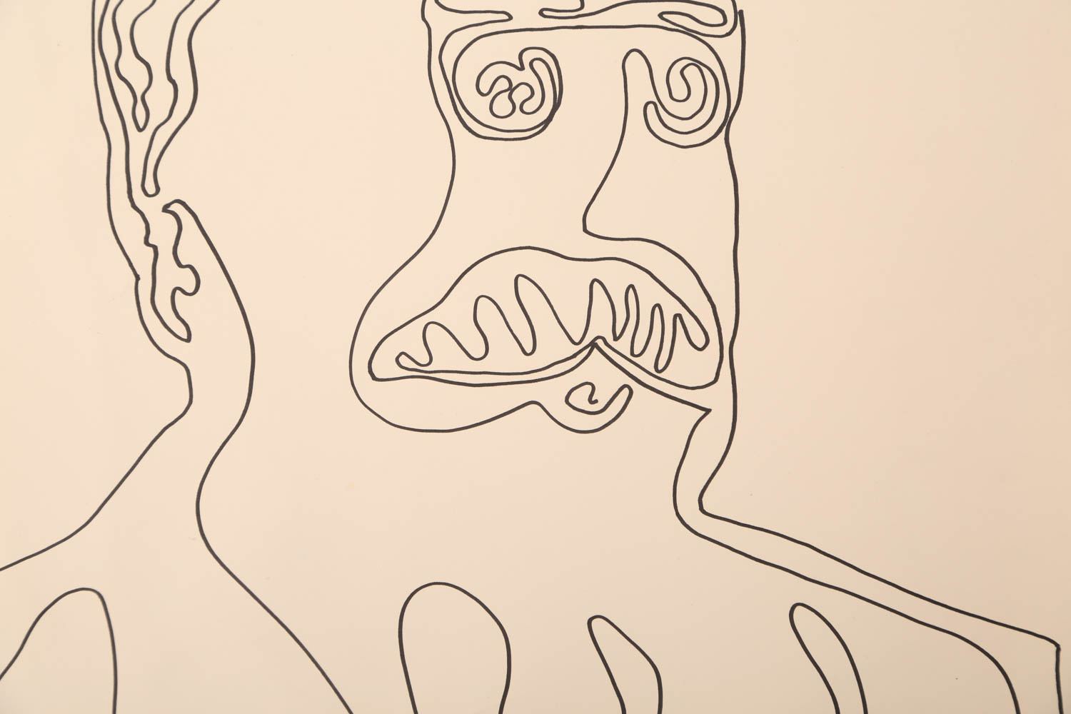 Andrew VanSickle "William Howard Taft/One Line Drawing" Signed Drawing on Paper