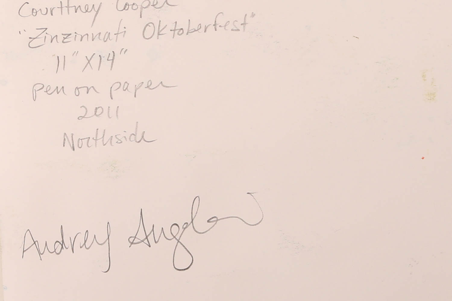 Courttney Cooper "Zinzinnati Oktober Fest" Signed Watercolor Drawing