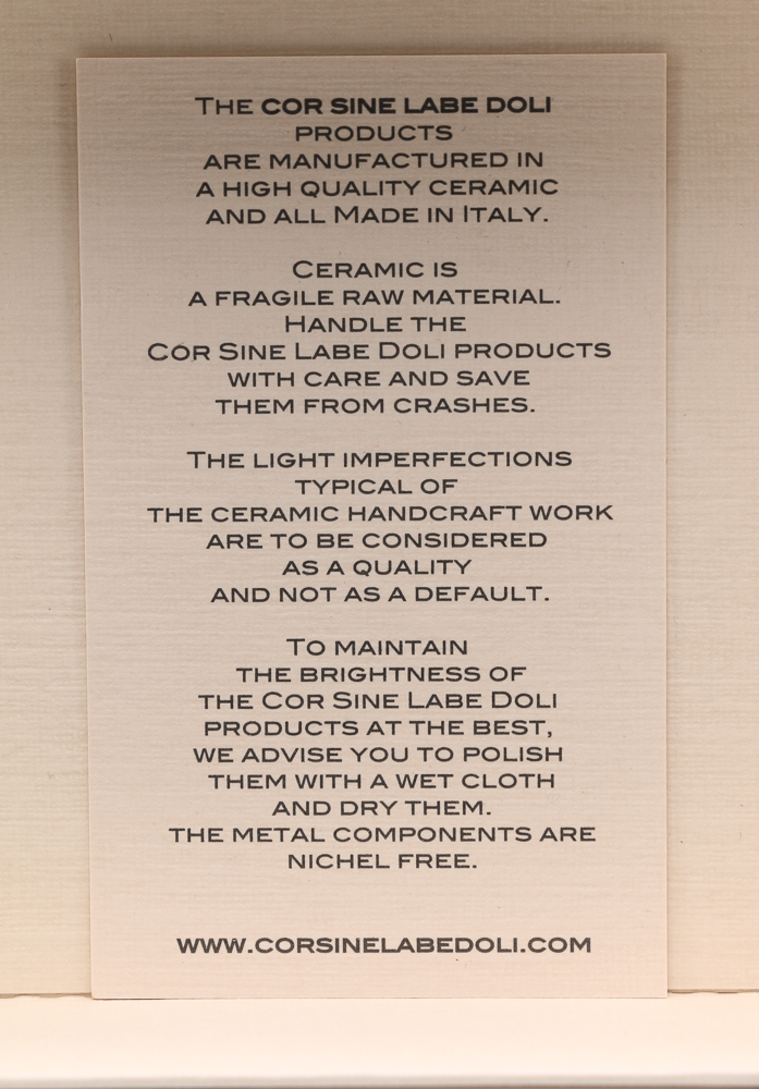 Collection Of Cor Sine Labe Doli Ceramic Pocket Squares