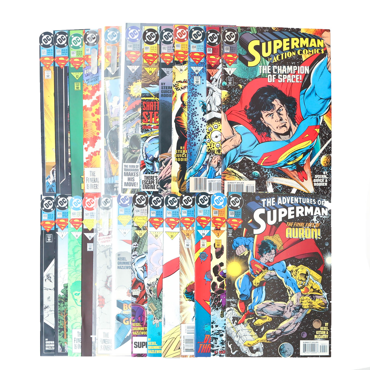 Large Grouping of Superman Comic Books