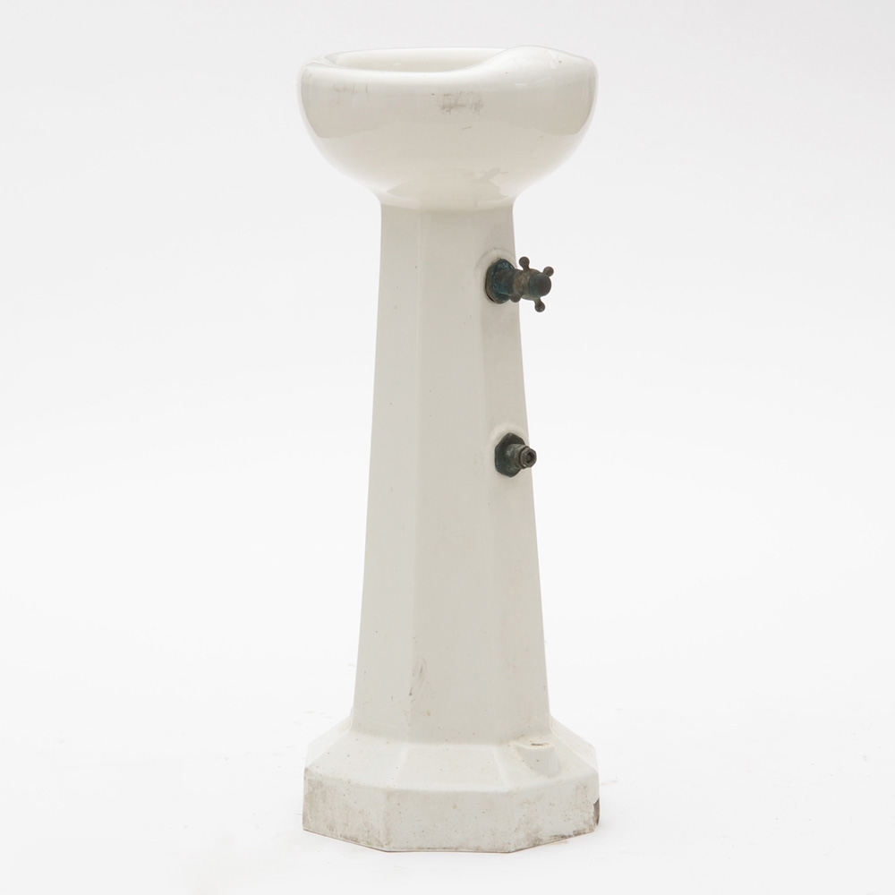 Vintage Crane Porcelain Water Fountain
