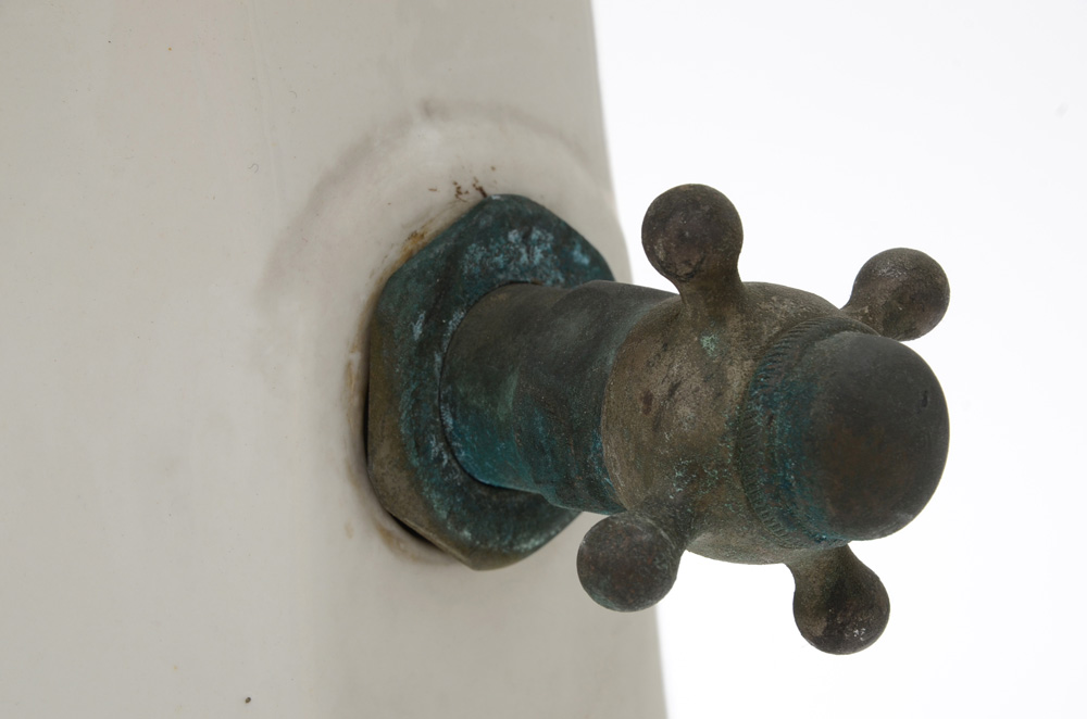 Vintage Crane Porcelain Water Fountain