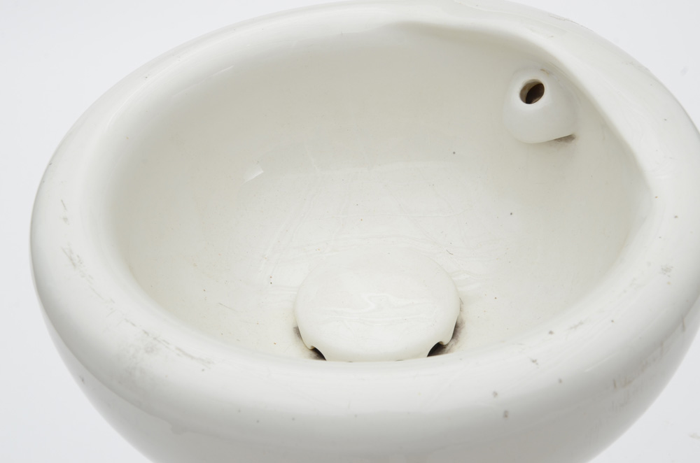 Vintage Crane Porcelain Water Fountain