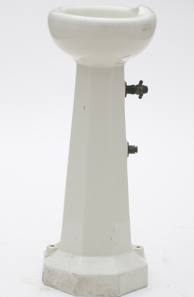 Vintage Crane Porcelain Water Fountain