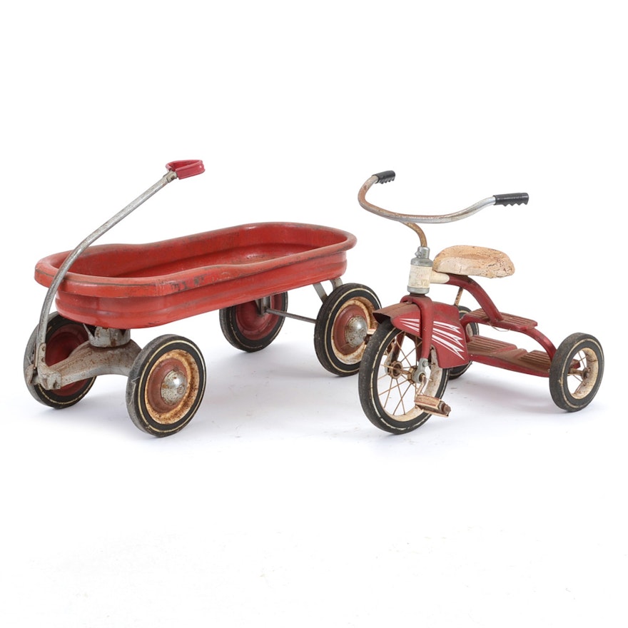Vintage Murray Tricycle and Wagon
