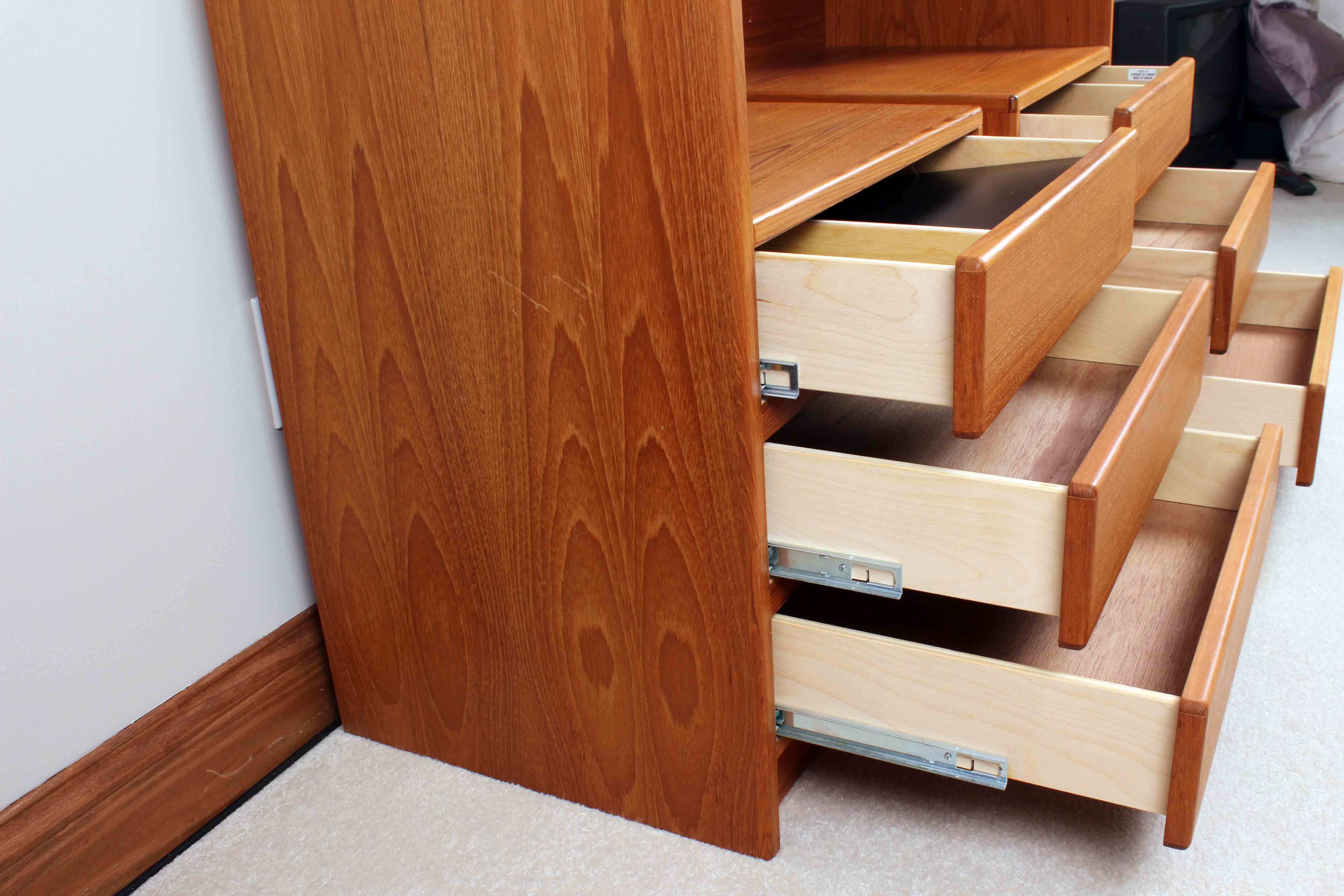 Pair of Mobi Can Teak Contemporary Nightstands