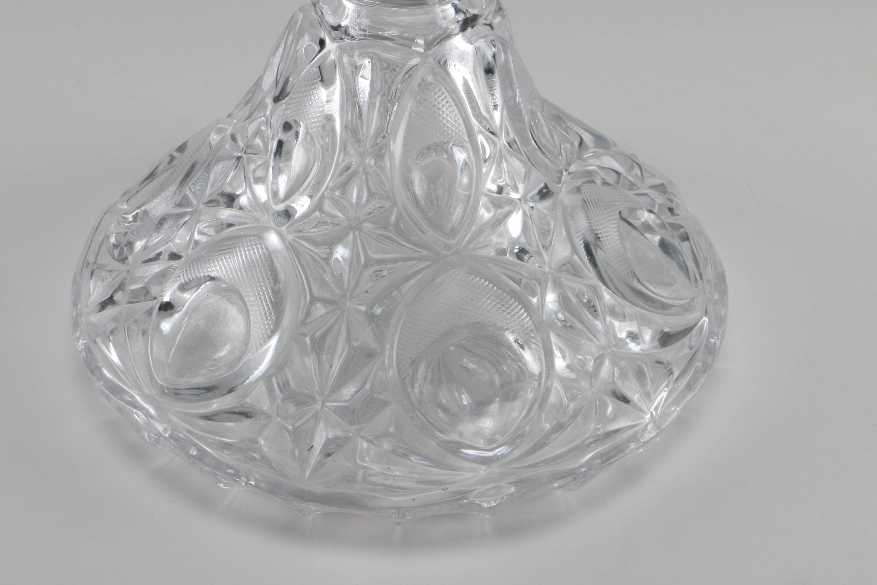 Green Pressed Glass Berry Bowls