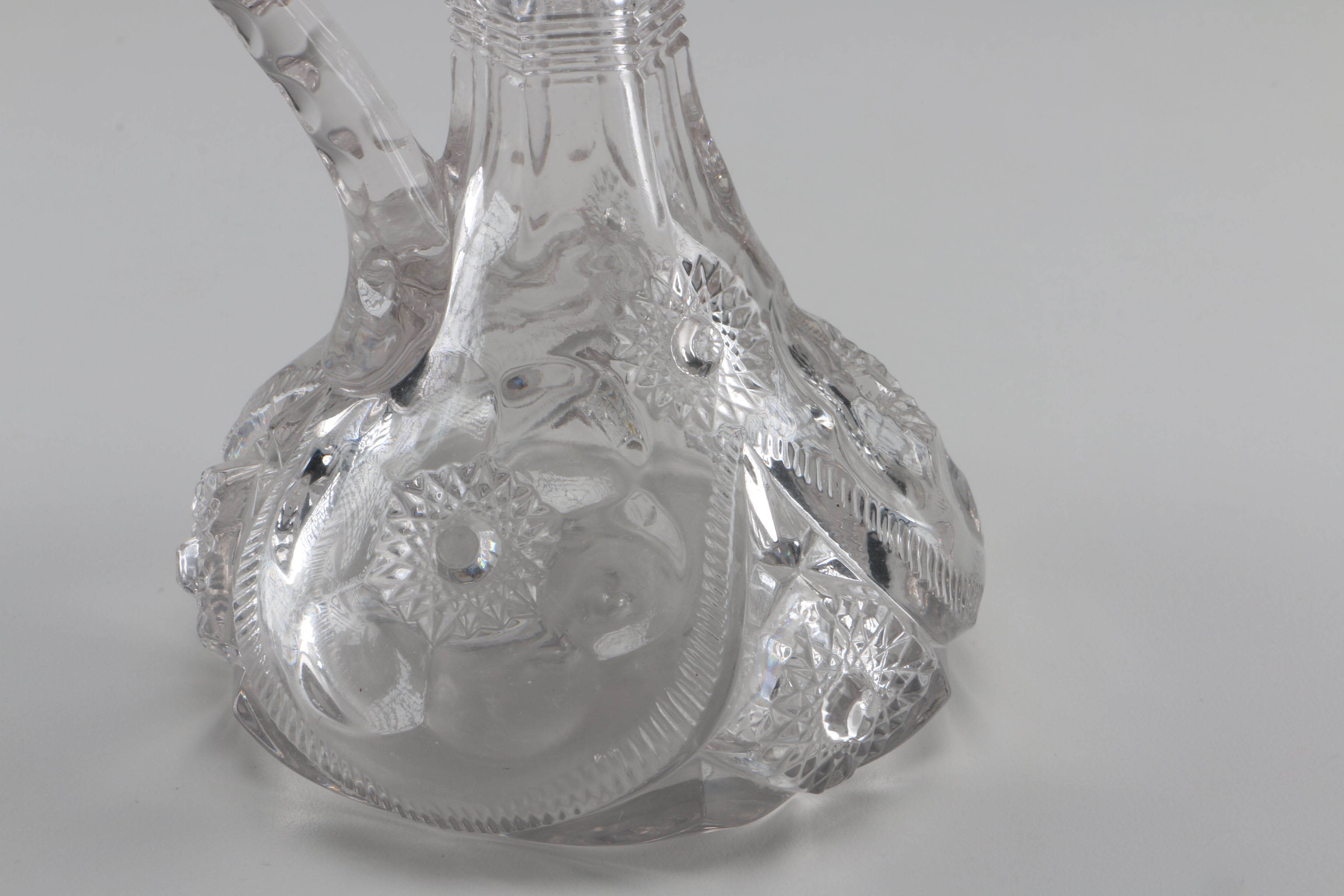 Green Pressed Glass Berry Bowls