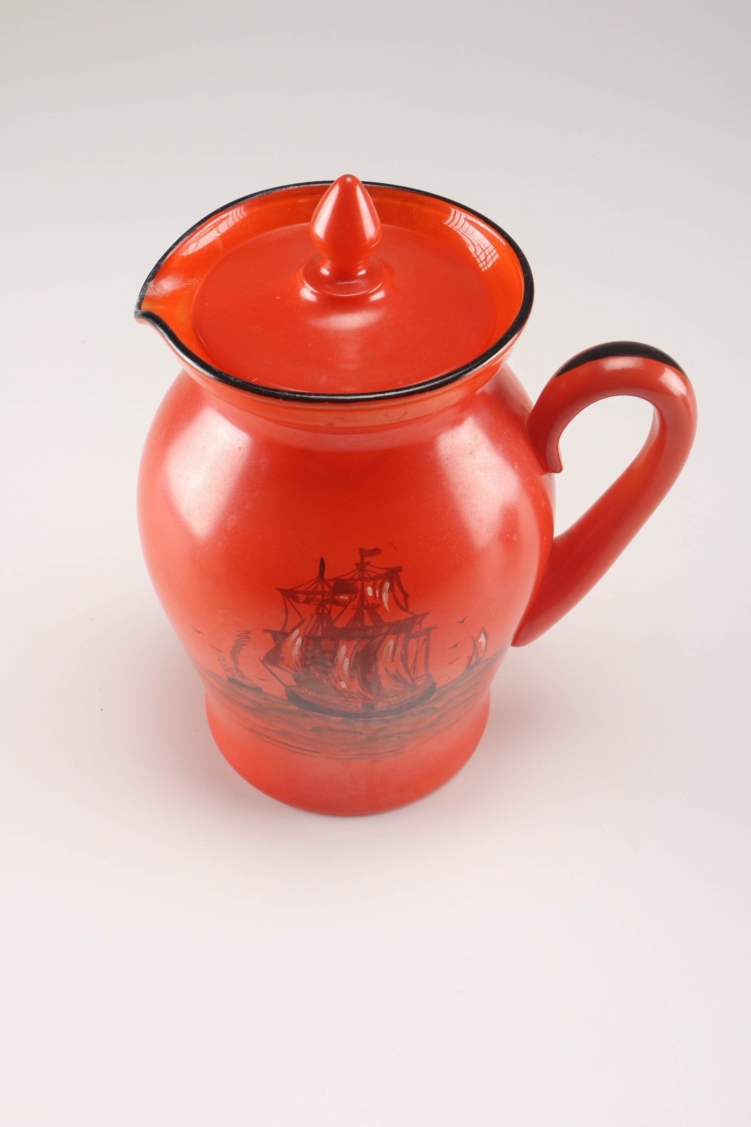 Ceramic Tea Pot and Pitcher Pair