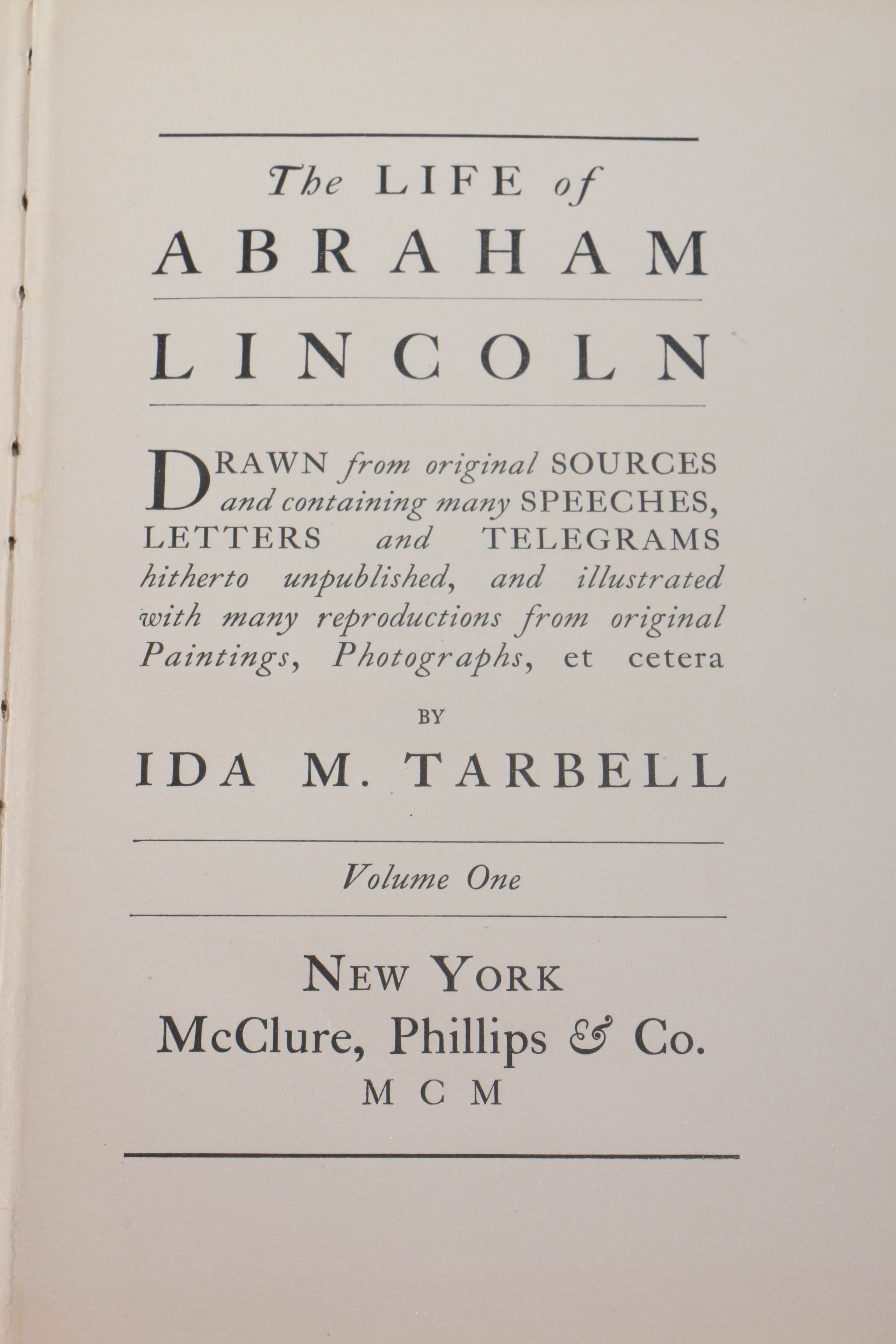 Life Of Abraham Lincoln Vol. I & II