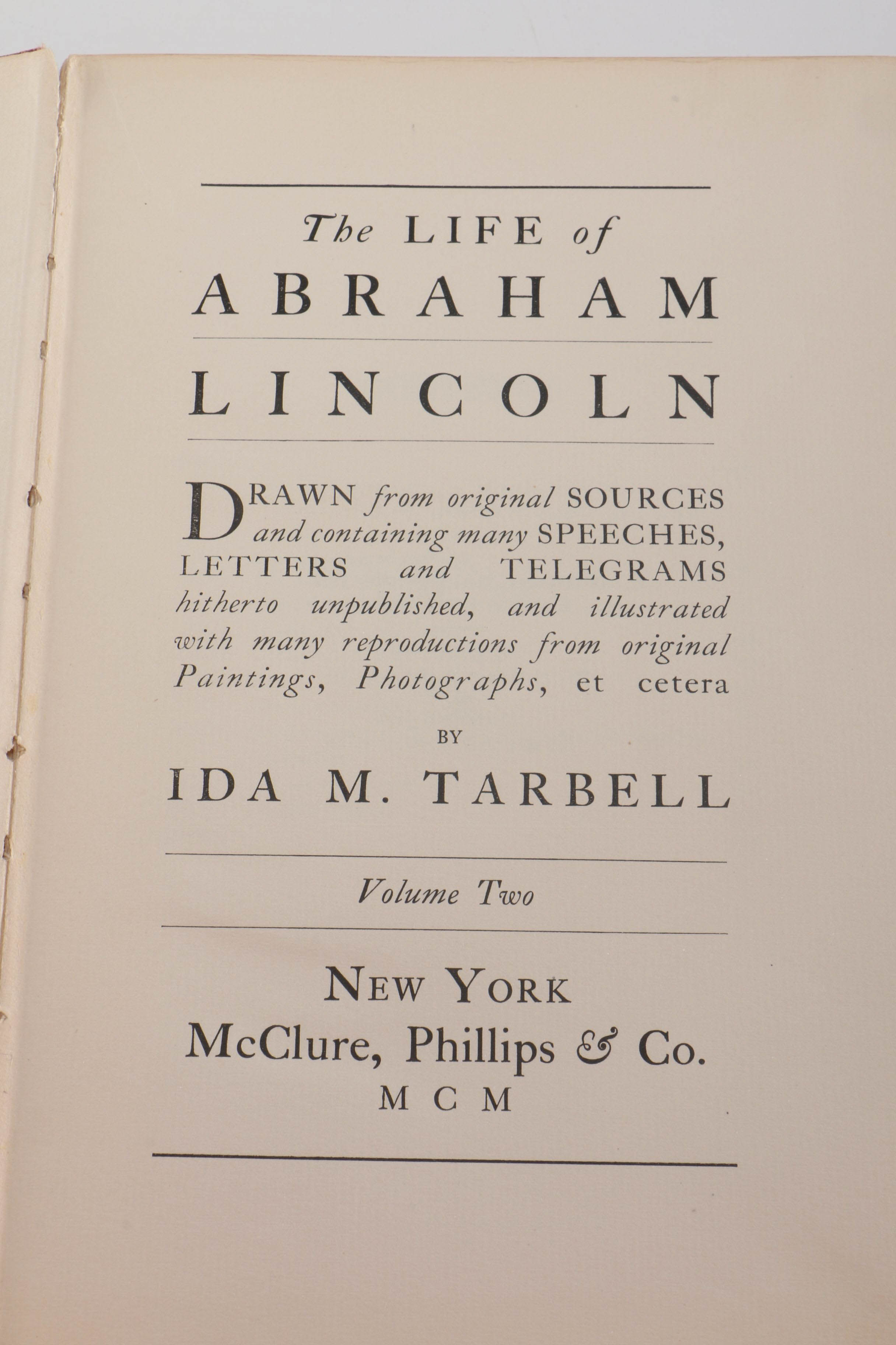 Life Of Abraham Lincoln Vol. I & II