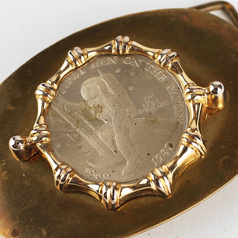 Moon Landing and Uncle Sam Metal Belt Buckles