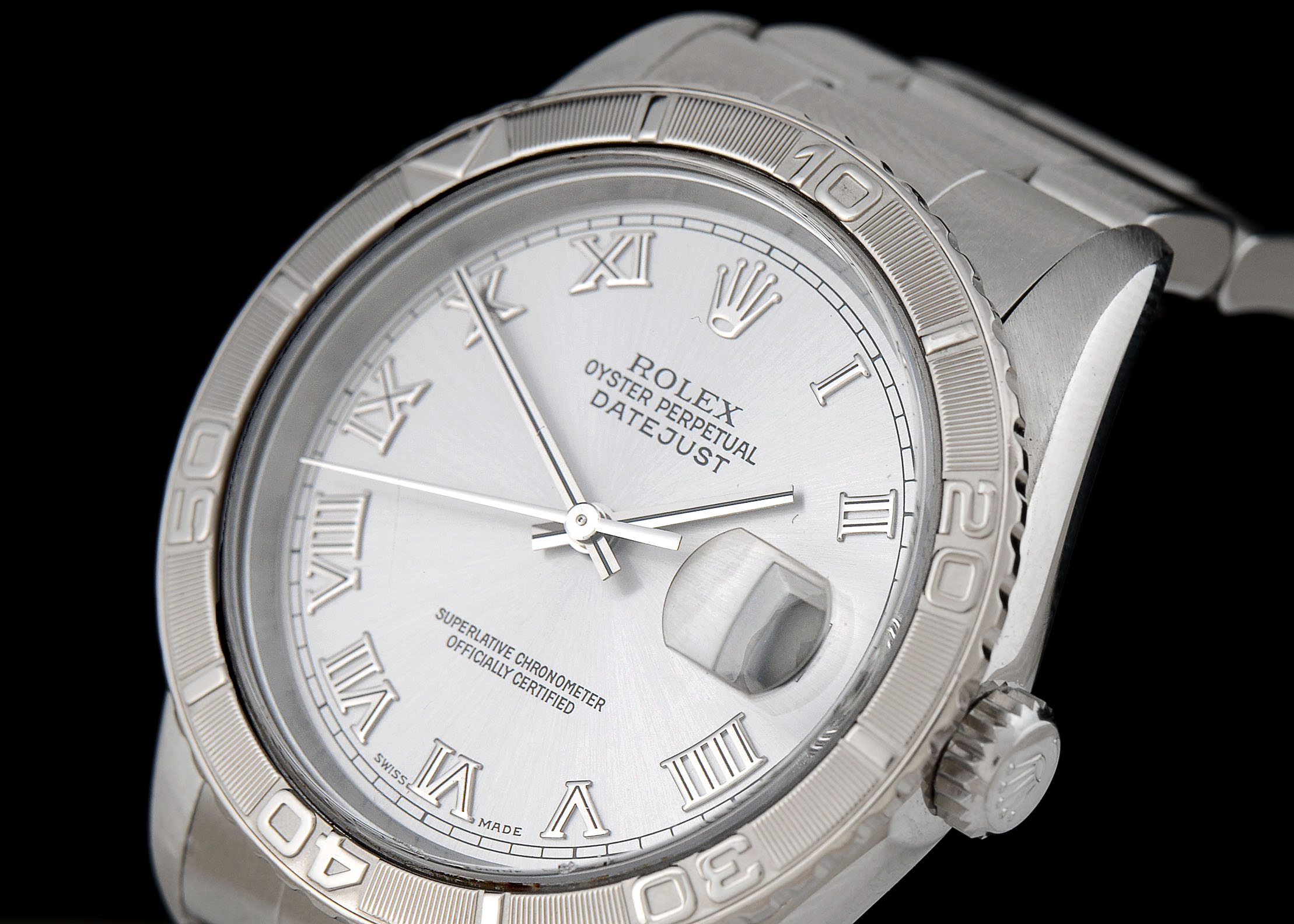 Rolex Datejust Turnograph 16264 18K White Gold and Steel Auto