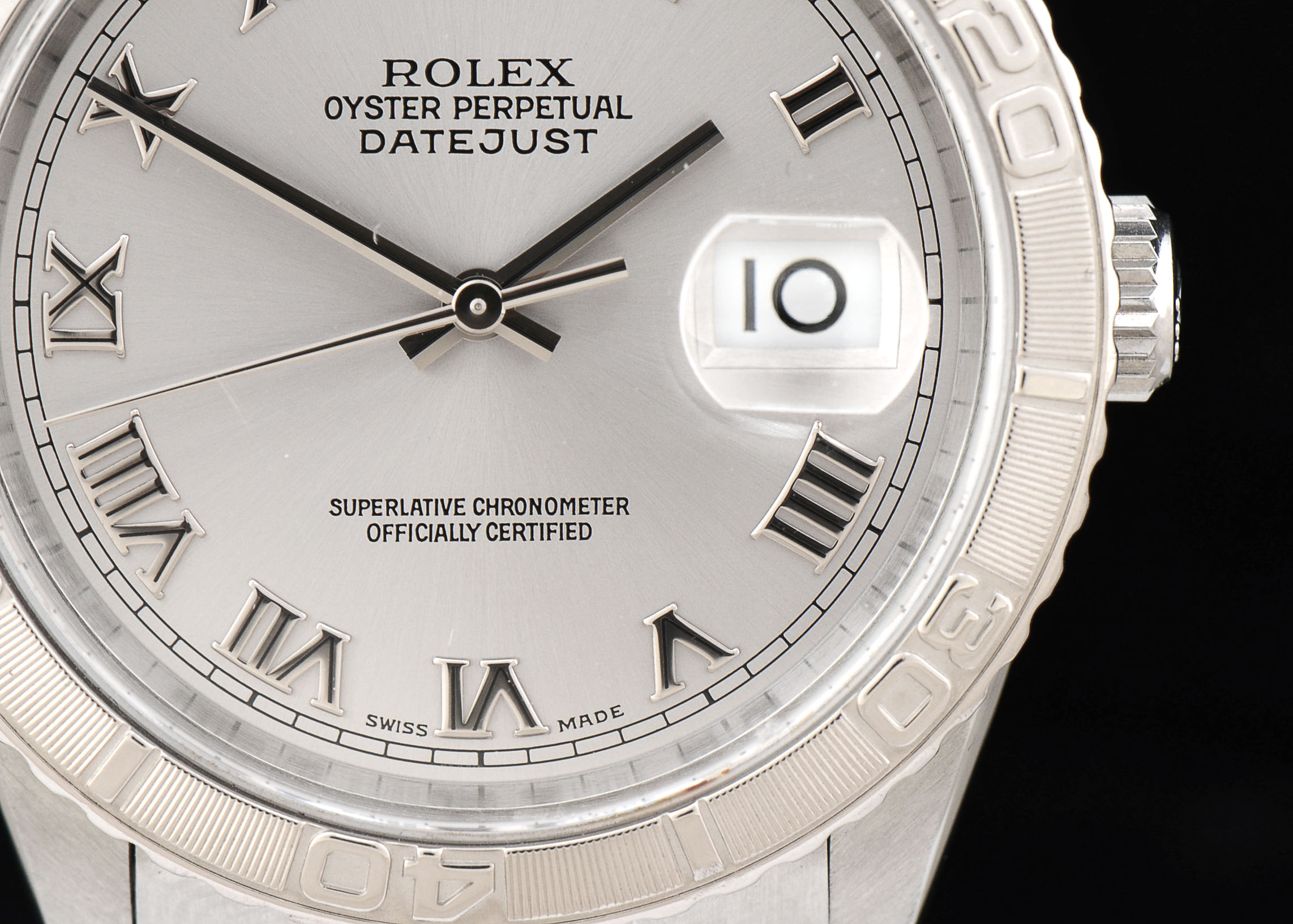 Rolex Datejust Turnograph 16264 18K White Gold and Steel Auto