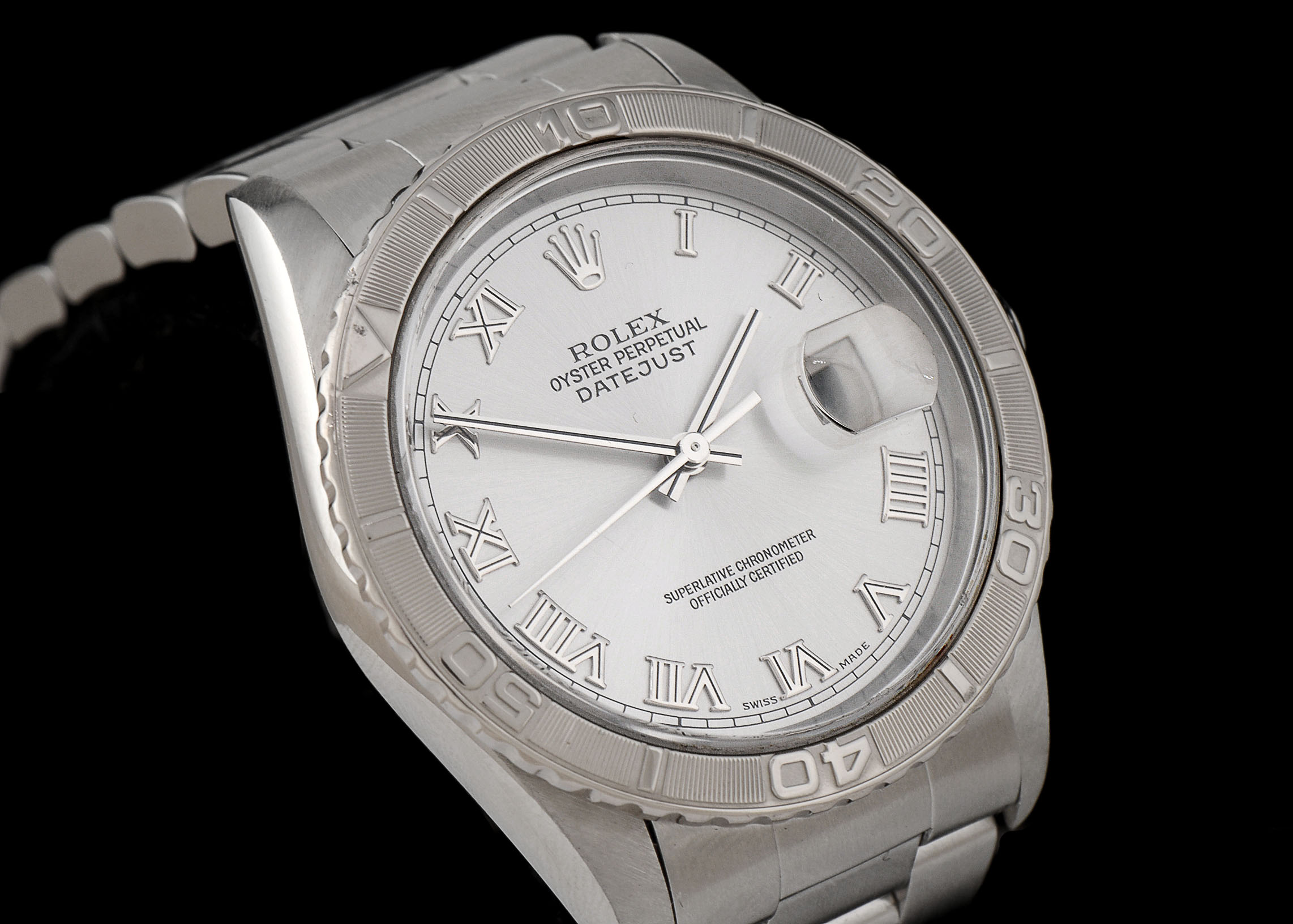 Rolex Datejust Turnograph 16264 18K White Gold and Steel Auto