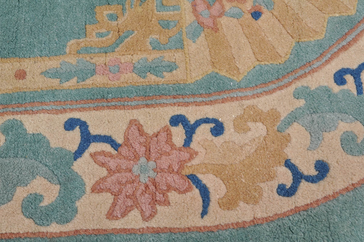 Teal Oval Accent Rug