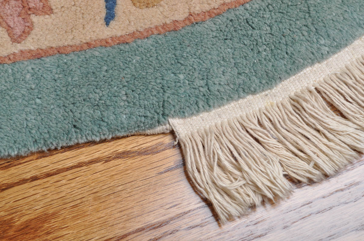 Teal Oval Accent Rug