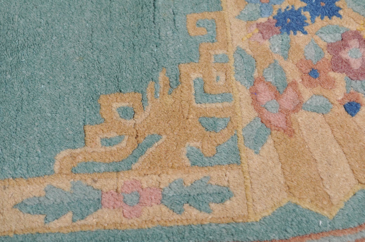 Teal Oval Accent Rug