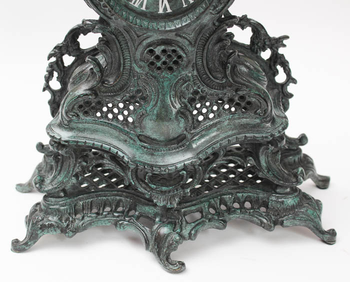 Ornate Cast Iron Mantle Clock