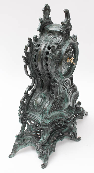 Ornate Cast Iron Mantle Clock