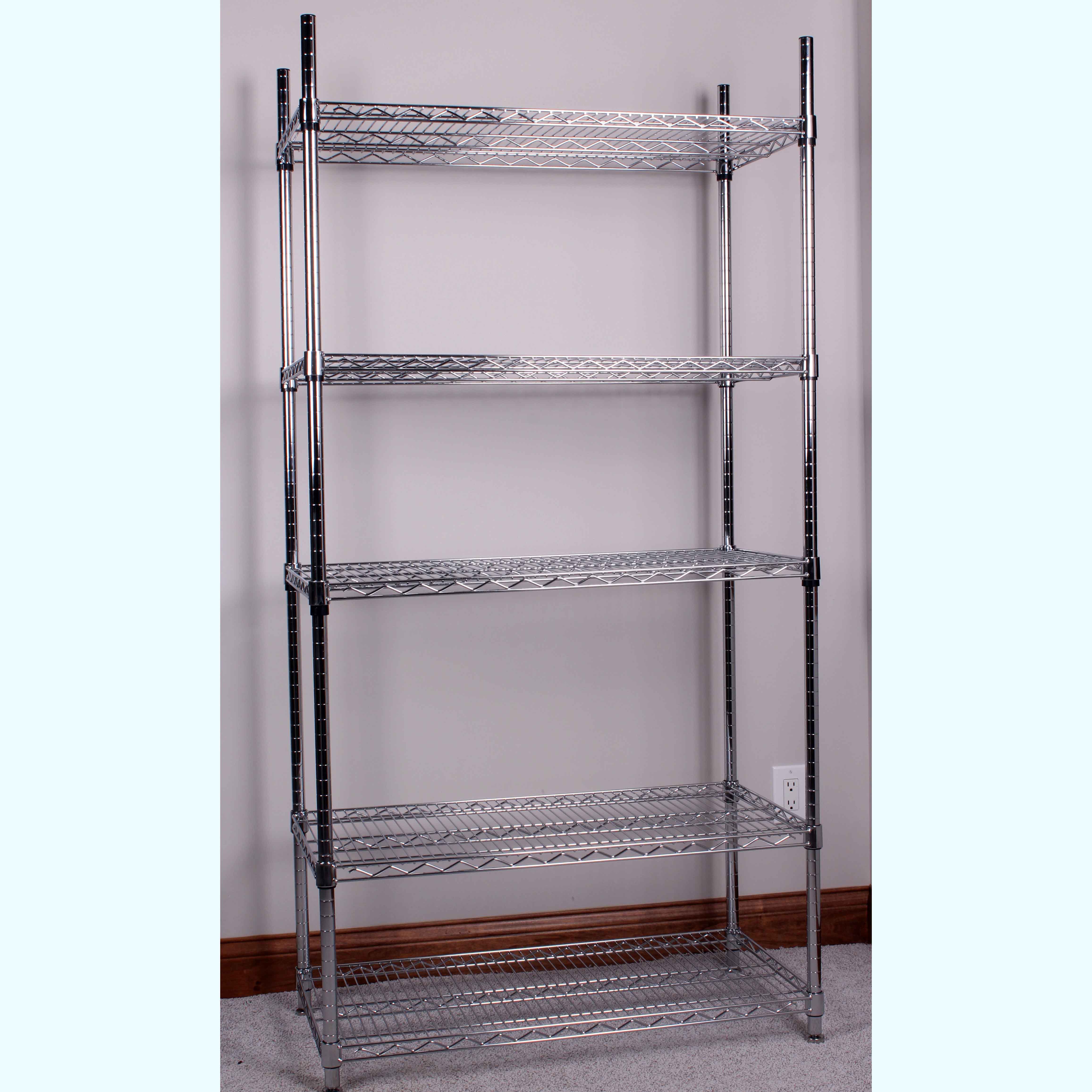 Pair of Wire Rack Shelving Units