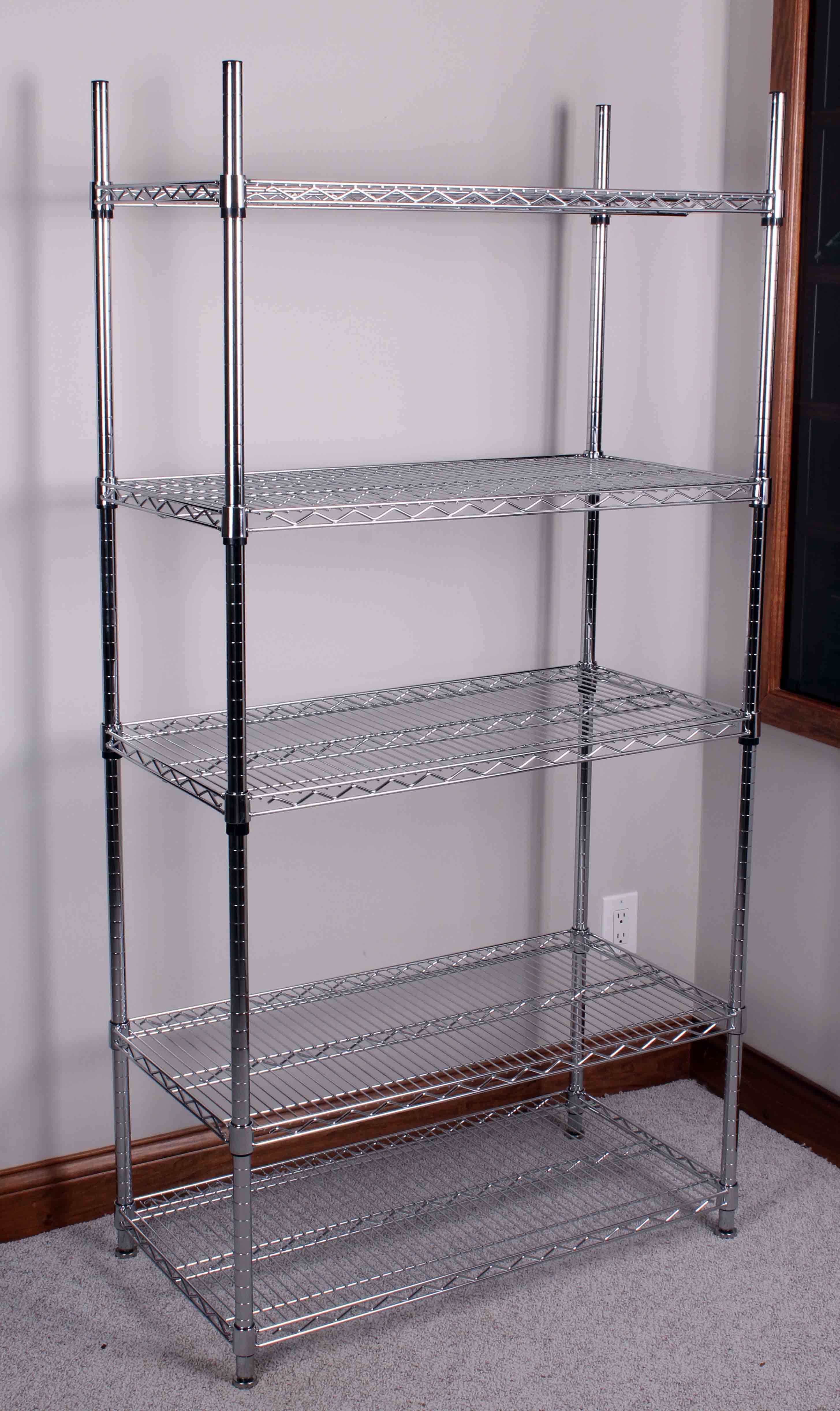 Pair of Wire Rack Shelving Units