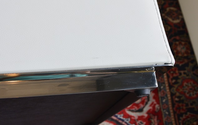 Blu Dot White Leather Alternative Modern Living Room Set