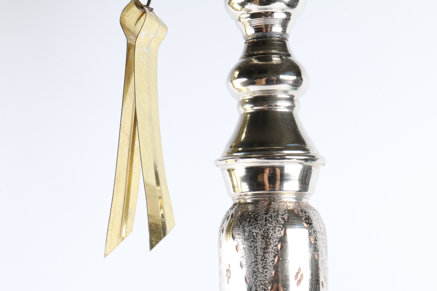 Glass and Metal Hookah with Ceramic Bowl