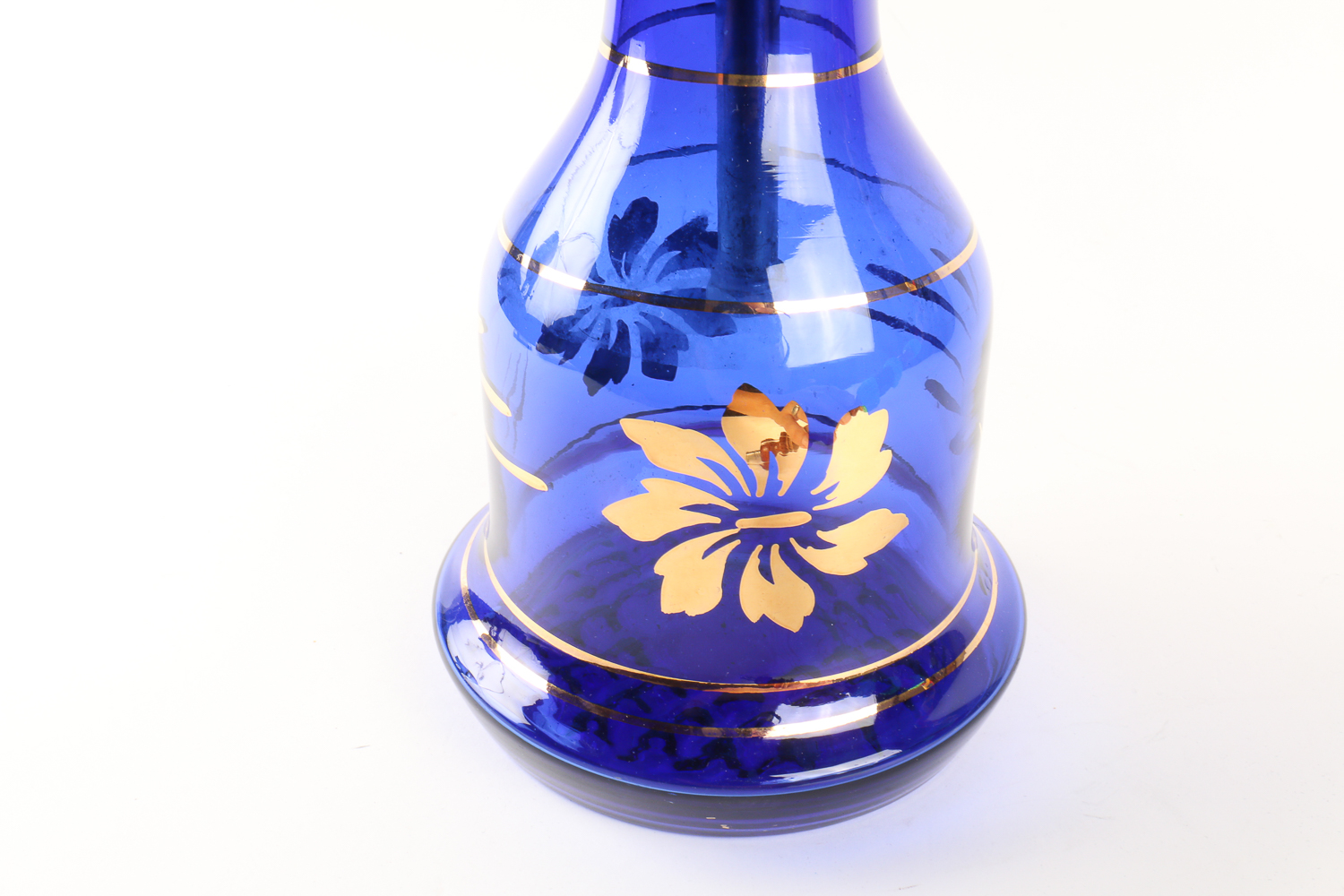 Glass and Metal Hookah with Ceramic Bowl