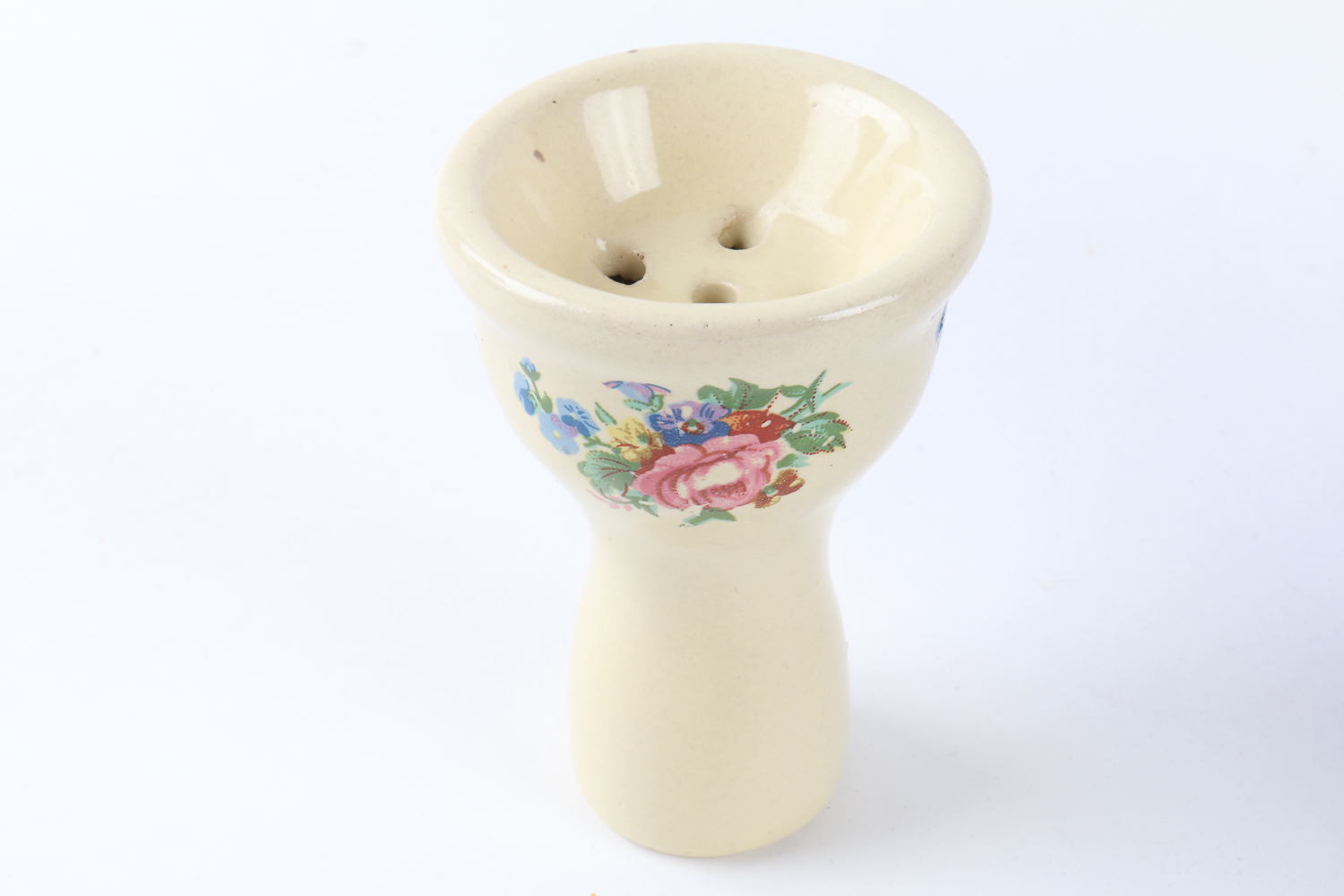 Glass and Metal Hookah with Ceramic Bowl