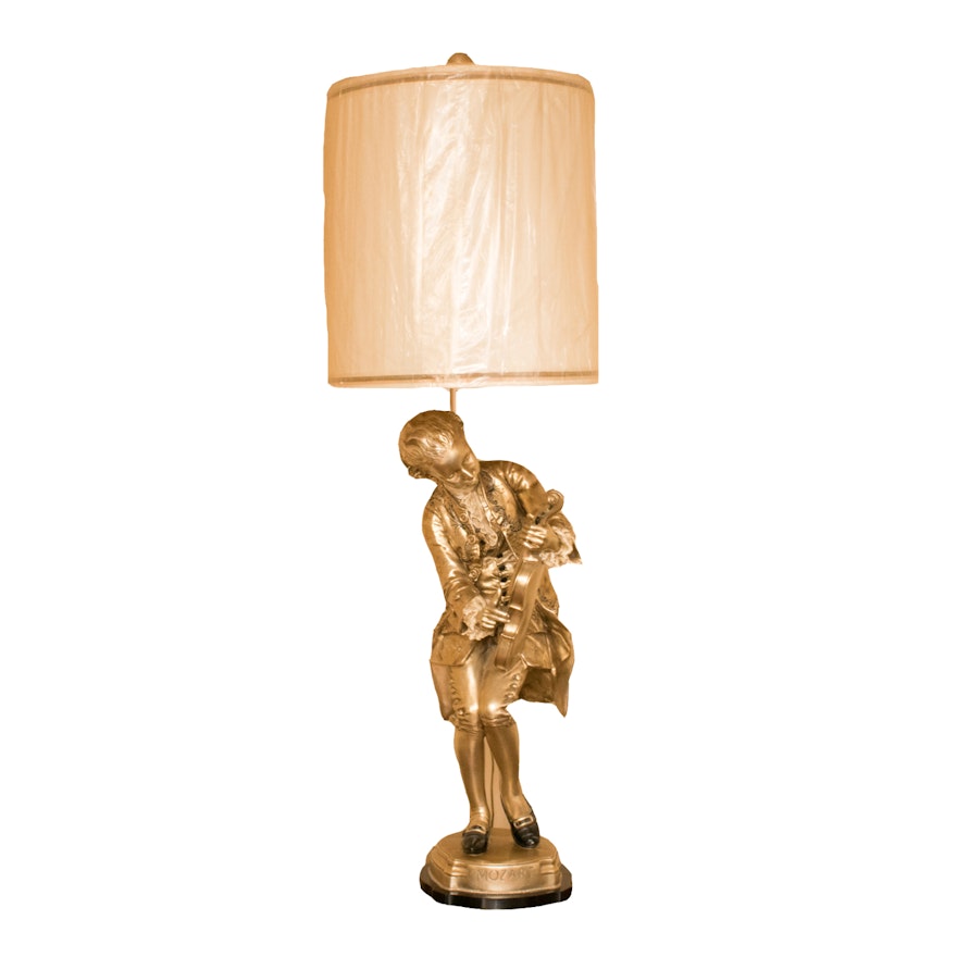 Vintage Marbro Lamp Co. Hollywood Regency Mozart Sculptural Table Lamp