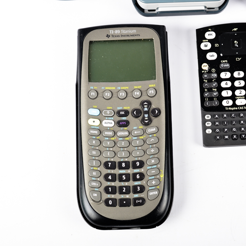 Assortment of Texas Instruments Graphing Calculators