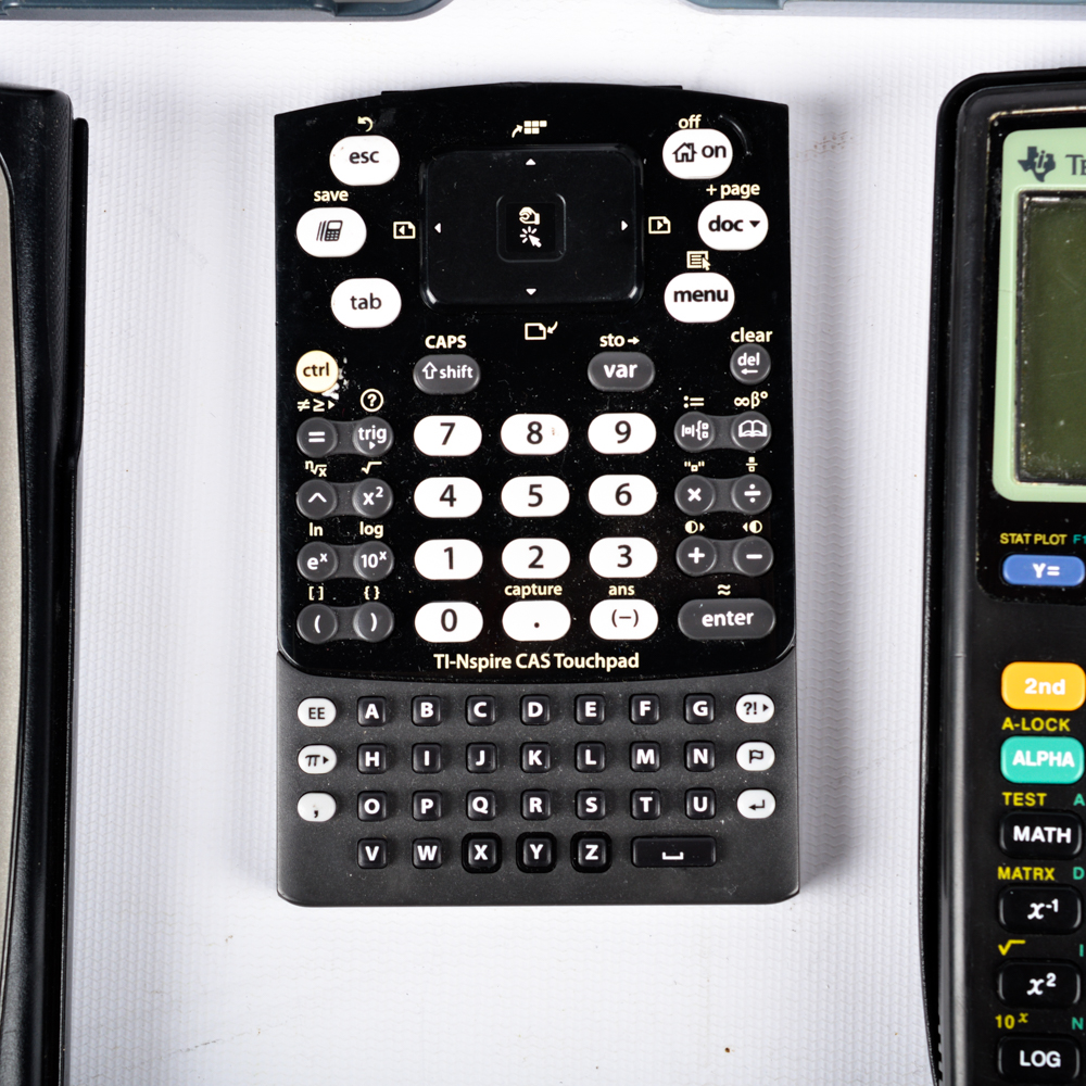 Assortment of Texas Instruments Graphing Calculators