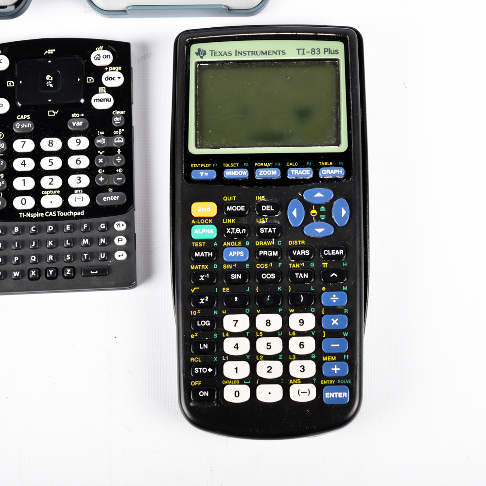 Assortment of Texas Instruments Graphing Calculators