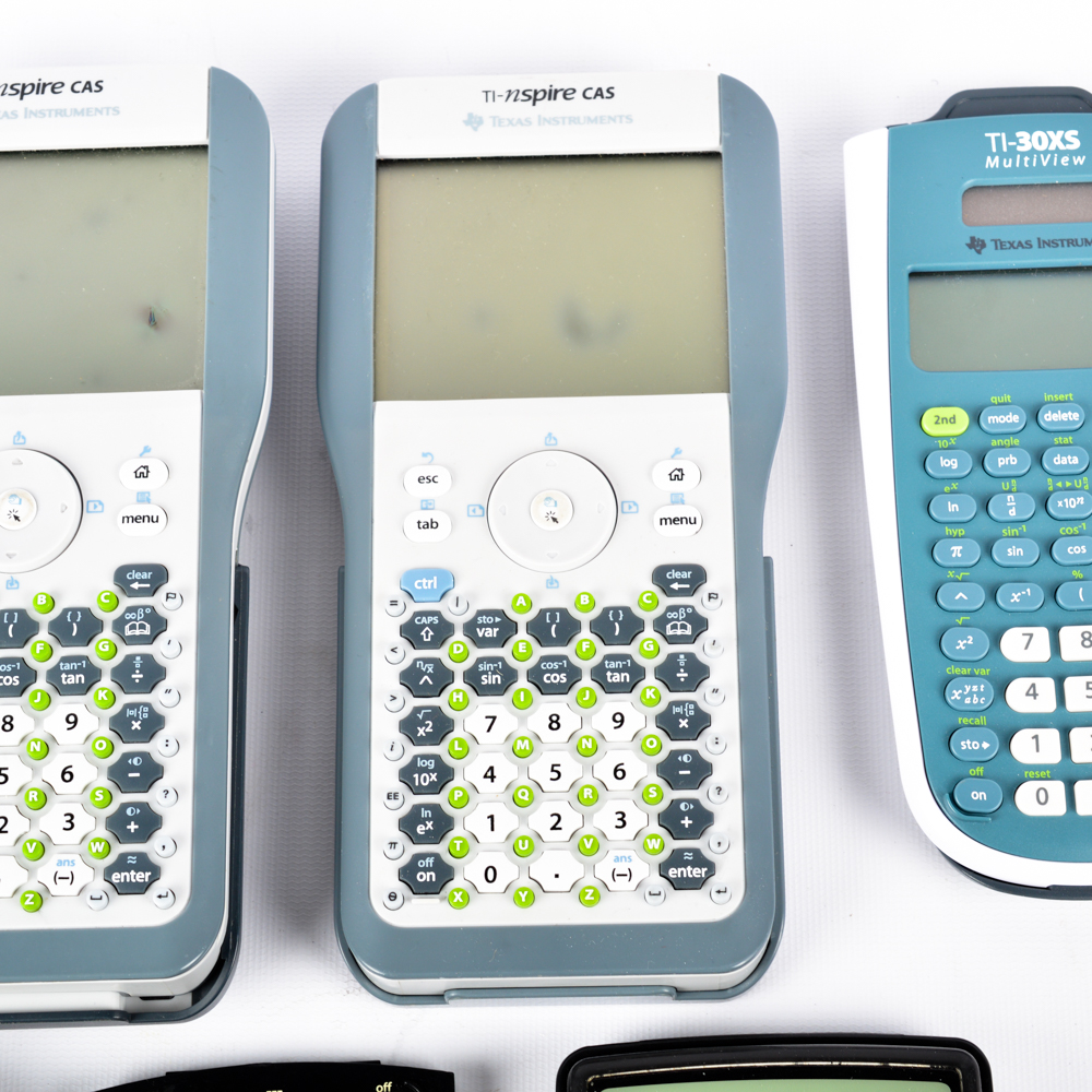 Assortment of Texas Instruments Graphing Calculators