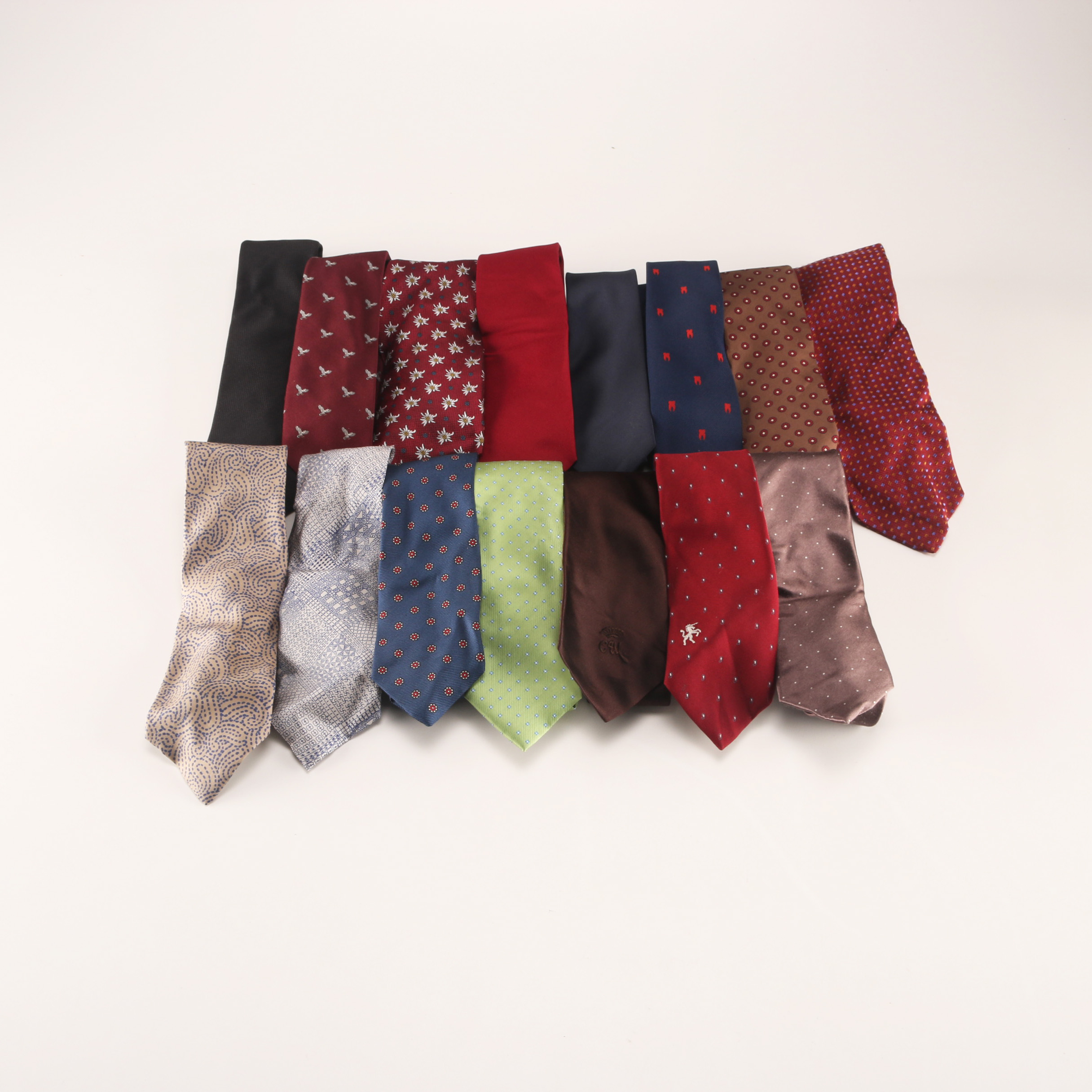 Assortment of Neckties Including Oscar De La Renta