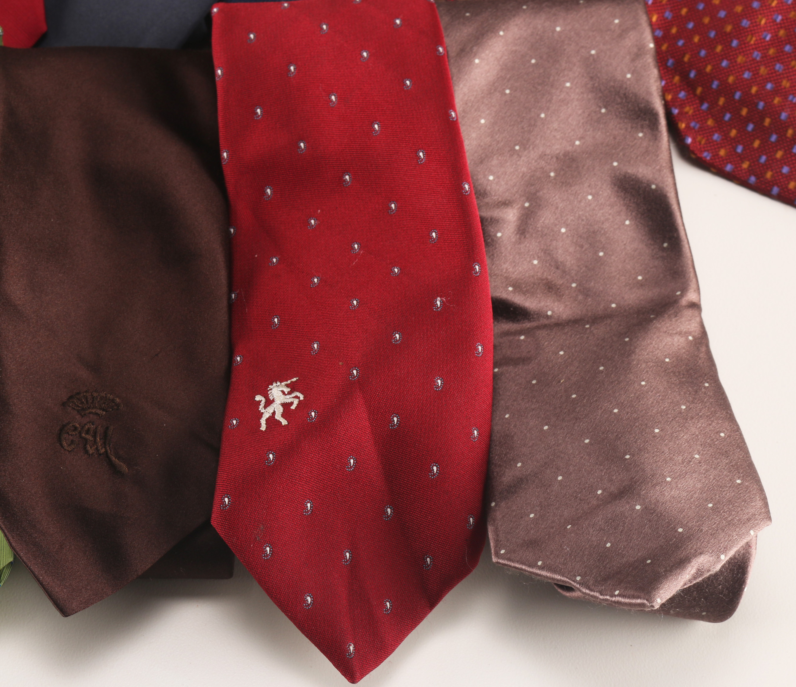 Assortment of Neckties Including Oscar De La Renta