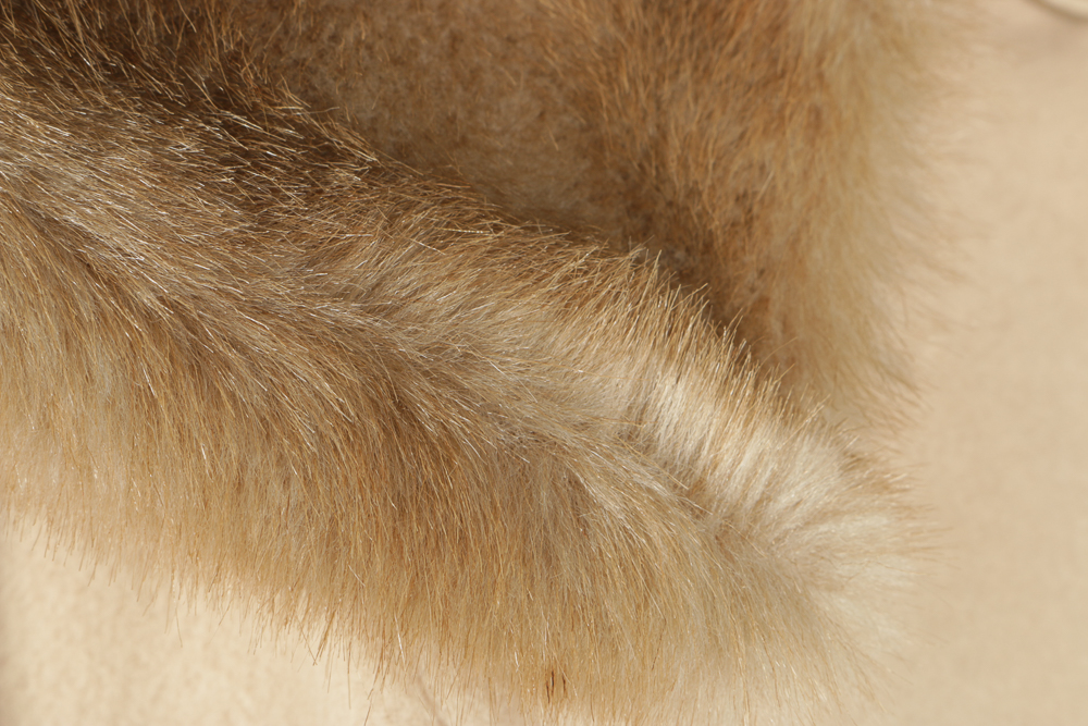 Vintage Duster Coat with Fur Collar