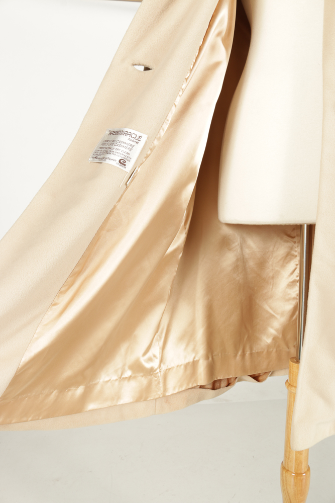 Vintage Duster Coat with Fur Collar